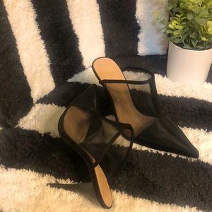 Black Mule Heels by Zara